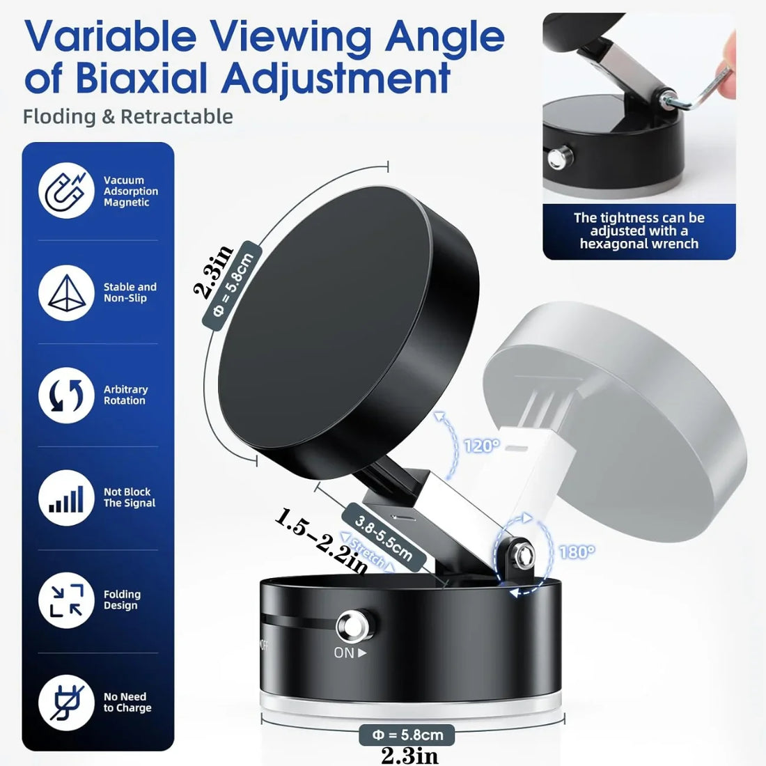 Vacuum Suction Magnetic Phone Holder